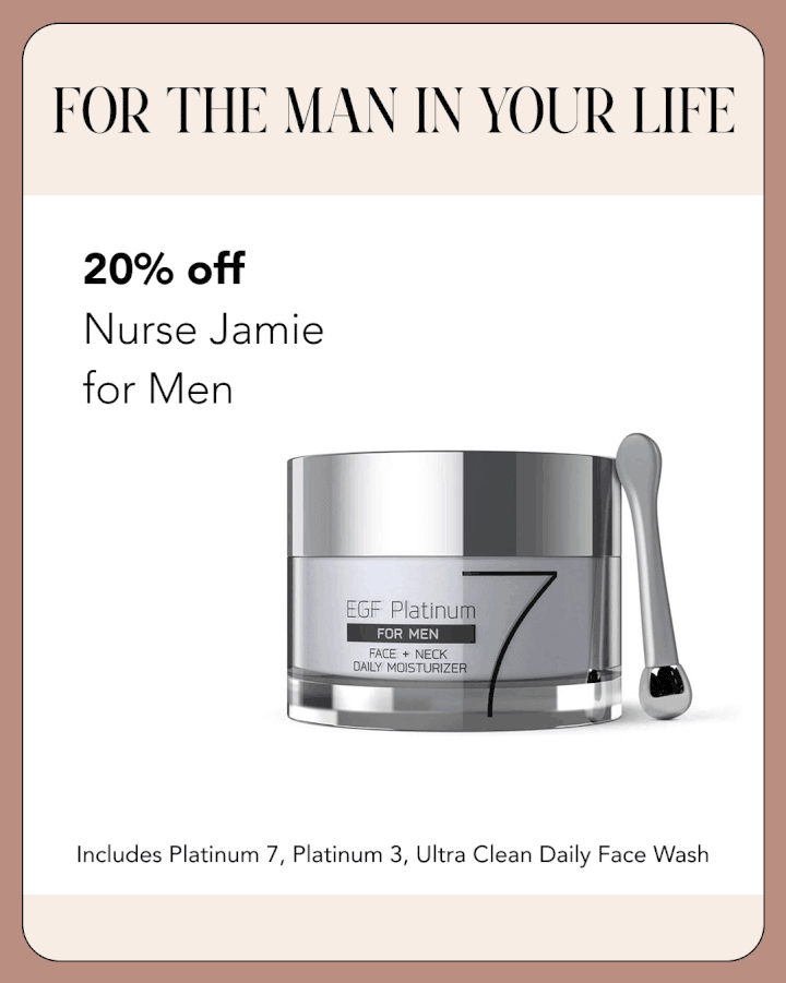 For the Man in Your Life - 20% off Nurse Jamie for Men